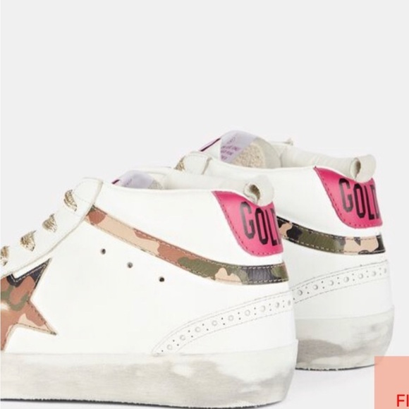 Golden Goose Shoes - Golden goose White Sneakers with Camouflage and Pink Accents. Like new size 37